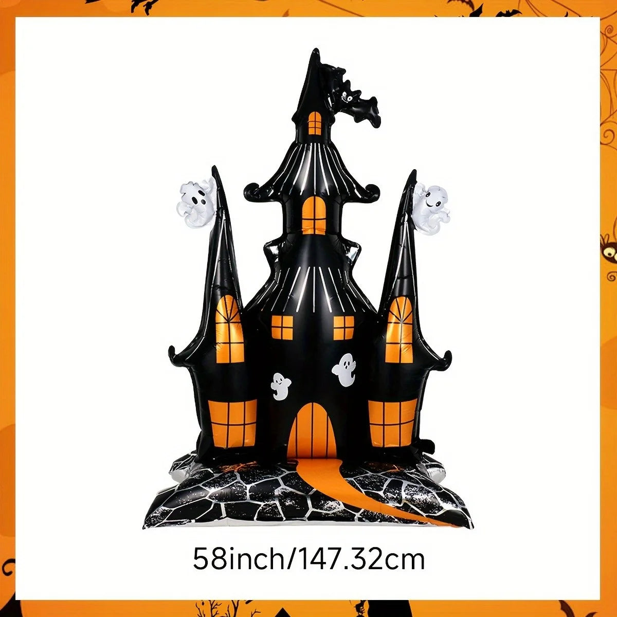 Halloween Giant Castle Standing Balloon House Witch Dead Tree Inflatable Foil Ballon Halloween Death's Day Party Decor Supplies