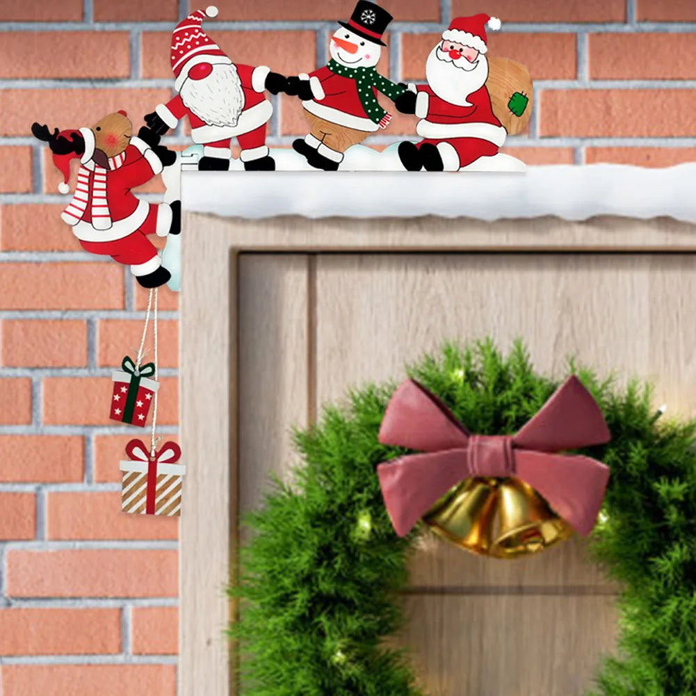 Festive Holiday Decor Door Corner Decoration Christmas Gathering Charming Aesthetic Creative Christmas Theme Easy Installation