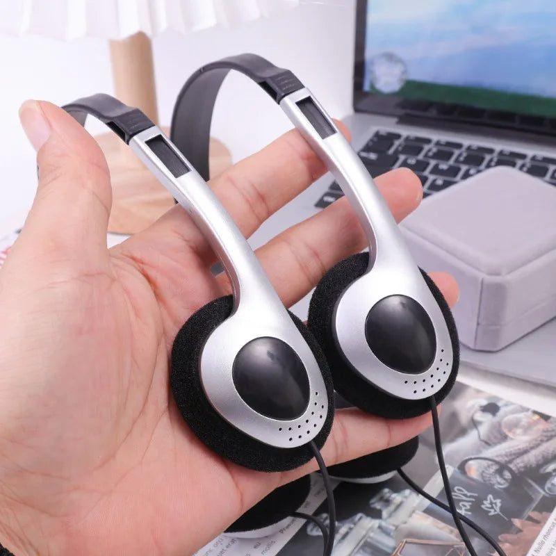 Wired Headphone with Microphone Universal Adjustable Headband and 3.5mm Audio Jack Music Headphones for School Home Work