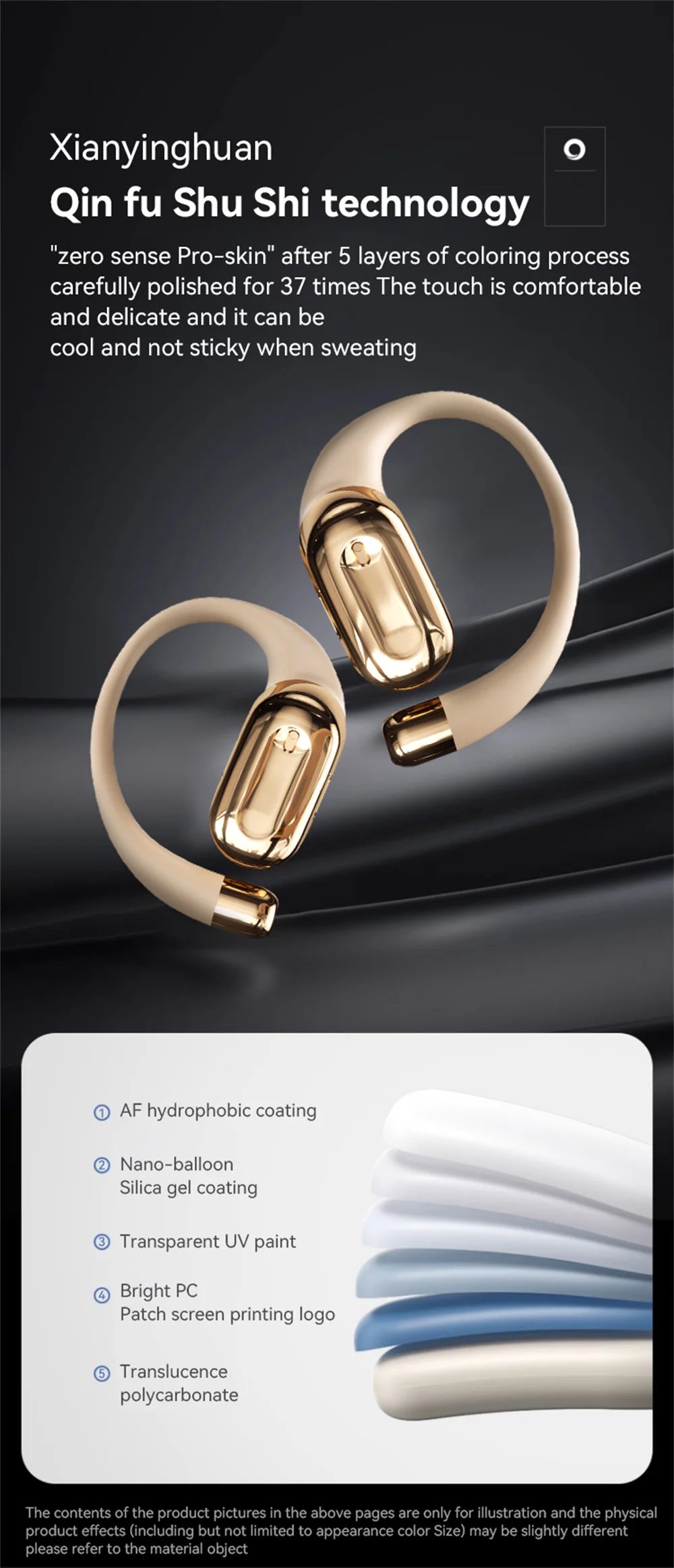 Headphones Plated Digital Stereo Movement Ear-deaf Bone Conduction Wireless Hanging Ear Game Long Battery Life With Mic Earphone