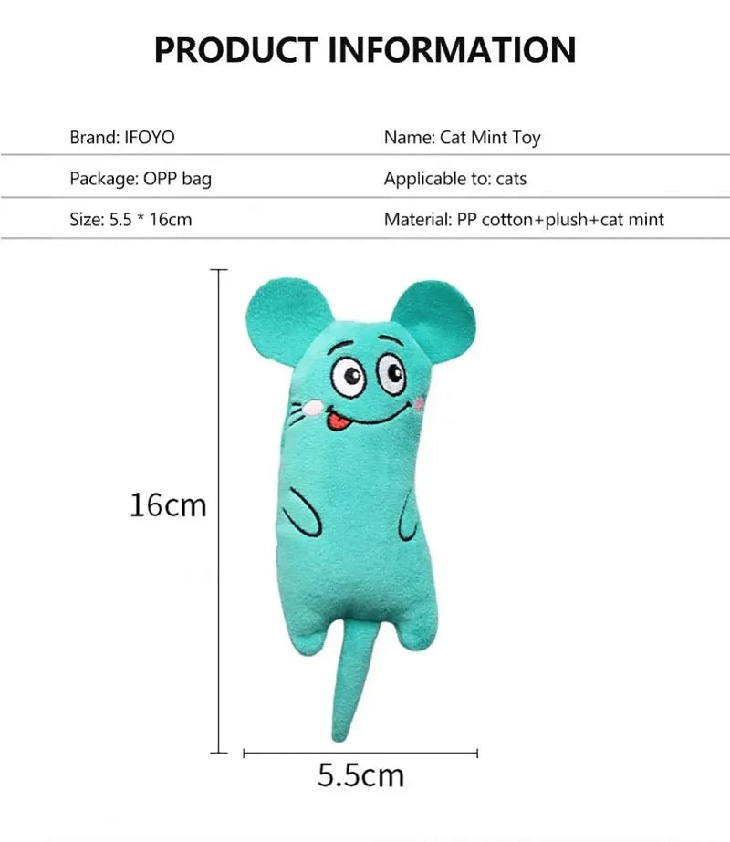 Cute Cat Toys Funny Interactive Plush Cat Toy Mini Teeth Grinding Catnip Toys Kitten Chewing Mouse Toy Pets Accessories