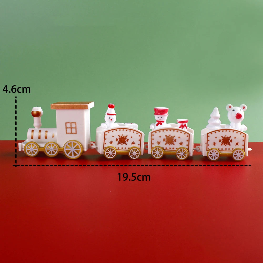 Merry Christmas Train Ornament Christmas Decoration for Home 2024 New Year Decoration 2023 Xmas Cake Decor Festoon Navidad Party