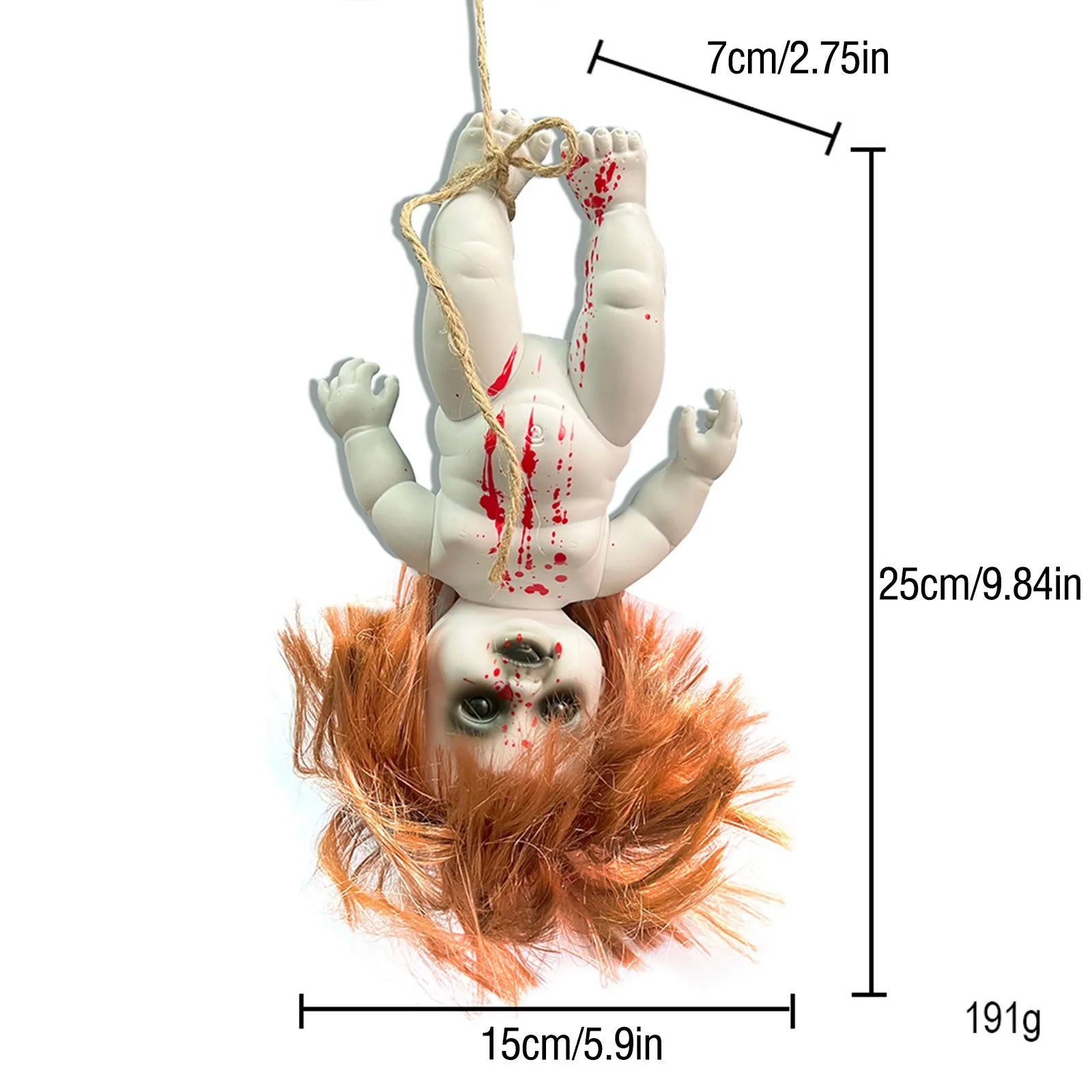 Halloween Scary Blood Doll Horror Ghost Zombie Baby Ghost Day Infant Decor Haunted House Props Children Gifts Party Decor