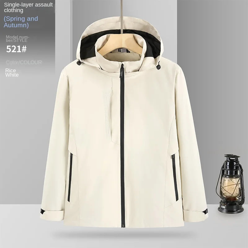 Man Jackets Mens Coats Man Trench Coat Autumn 2025 New Windproof Waterproof Hooded Outdoor Coat For Men And Women Couple