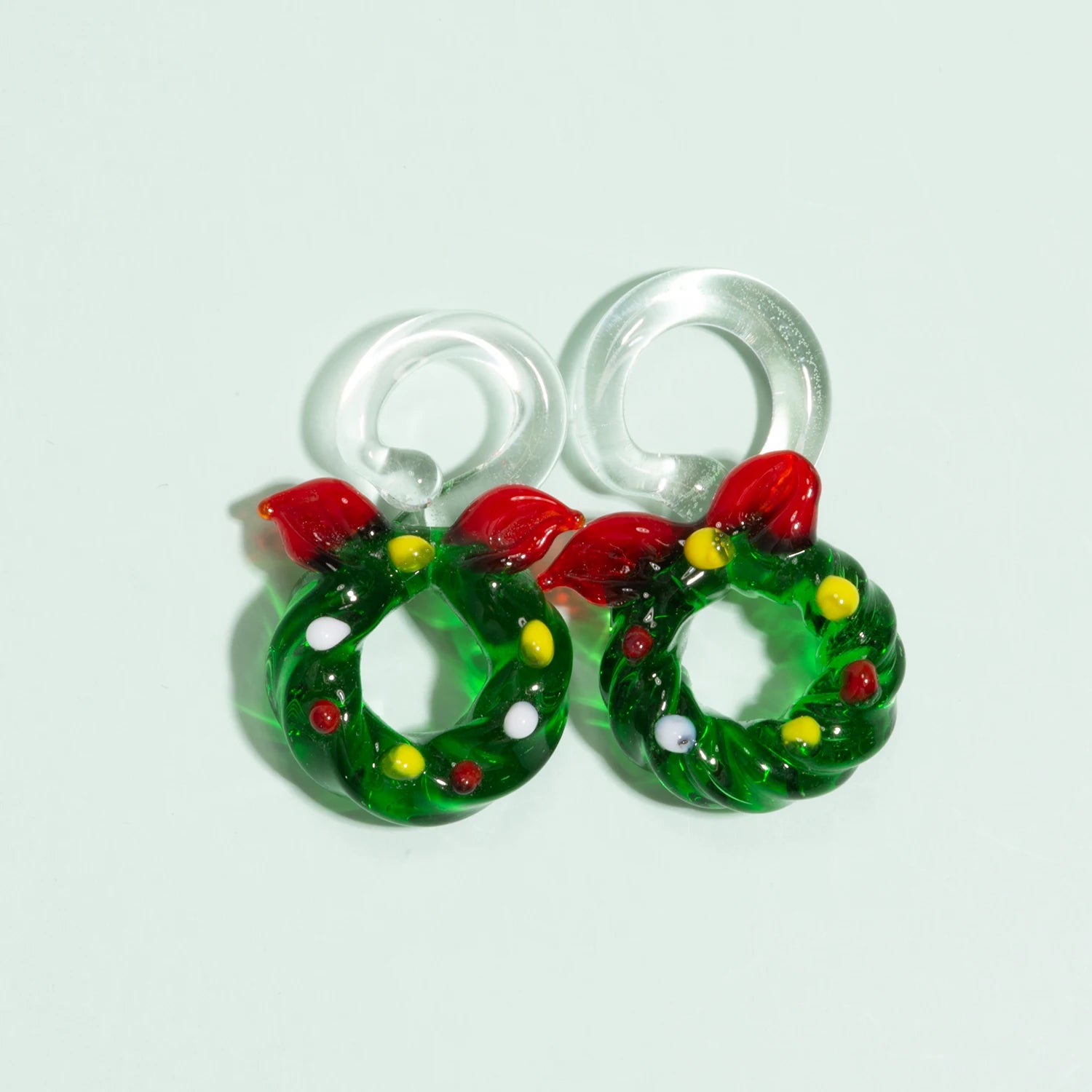 2Pc Christmas Glass Decor Set - Cheerful Santa & Snowman DIY Ornaments for Festive Trees