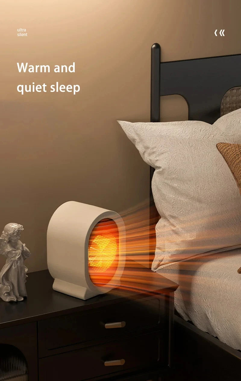 Xiaomi MIJIA Portable Desktop Electric Heater for Home and Office, Mini Warm Air Fan for Desk Use Foot Warmer for Cozy Comfort