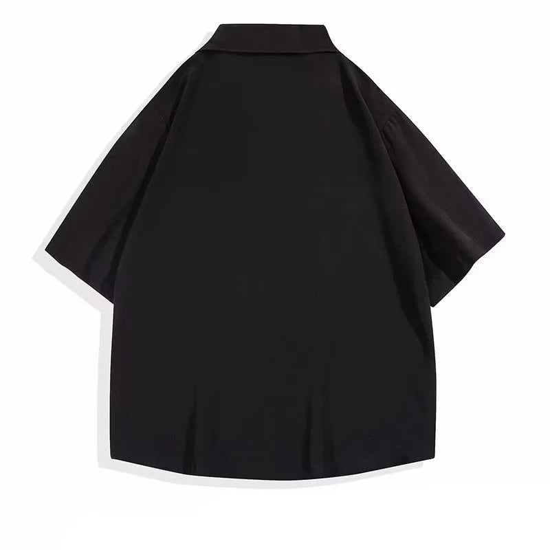 Men's Casual Shirts for Summer - Short Sleeve Loose Fit Tops in Solid Colors, Breathable and Cool Clothes