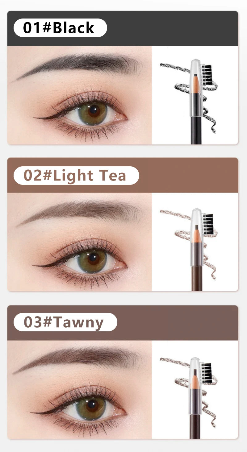 1PC Eyebrow Pencil Tattoo Waterproof Eye Brow Pencil Tint Makeup Cosmetics 6 Colors Microblading Long Lasting Eyebrow Pen