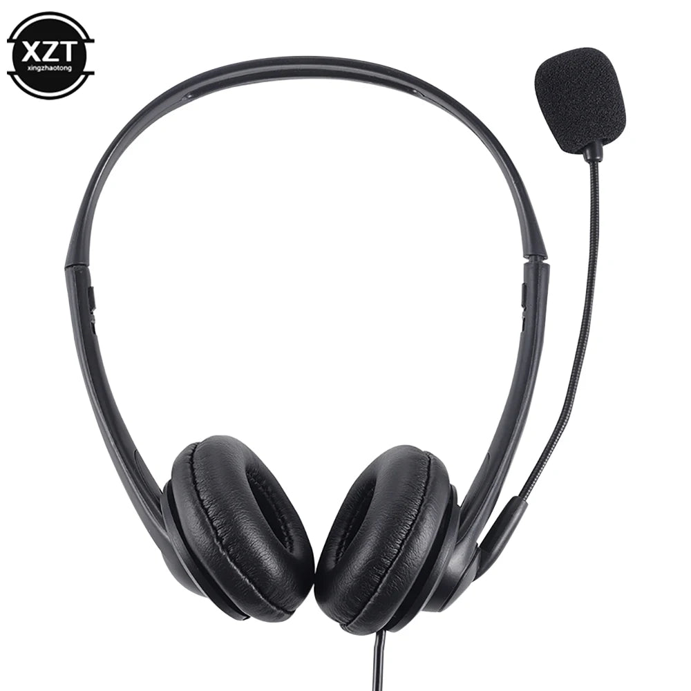 Computer Laptop Headphone with Noise Cancelling Microphone Chatting Network Teaching Video Conferencing USB Wired Headset