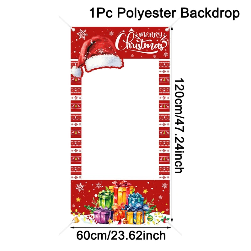 Christmas Photo Frame 2025 Merry Christmas Decorations for Home Navidad Cristmas Party Supplies Ornament Xmas Gift New Year 2026