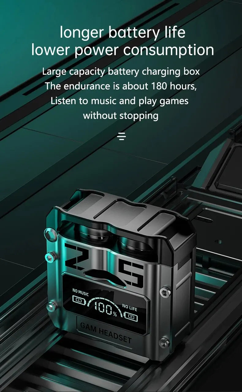 Wireless Noise Reduction HQ High Quality TWS Earphone M25 In-ear Type-C LED Display Recharge Earphone Headphone