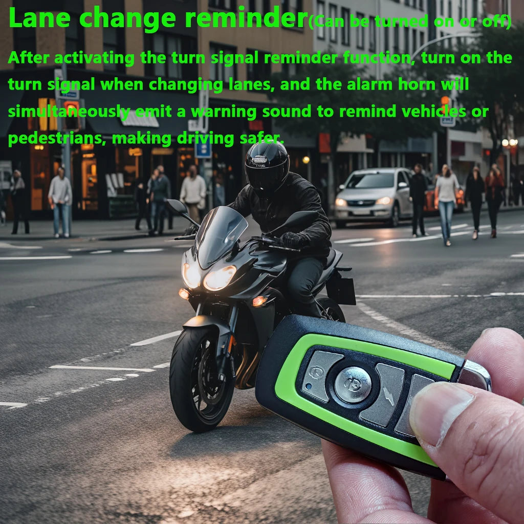 Motorcycle Alarm System 1-Way Motorcycle Anti Theft Kit Car Security Alarm System DC 12V 125dB Built in Vibration Sensor