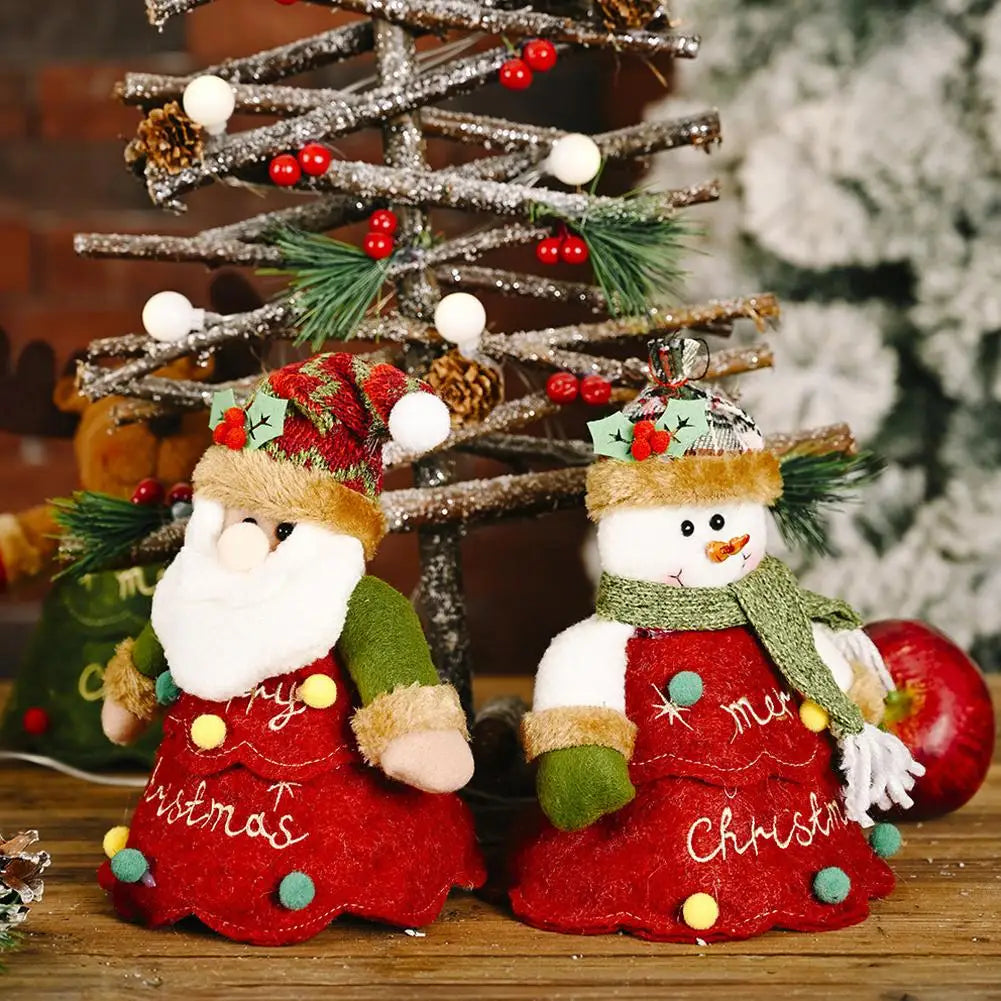 Christmas Xmas Plush Doll Tree Ornaments Kids Gift New Year Holiday Season Home Festive Decorations Practical Christmas Decor