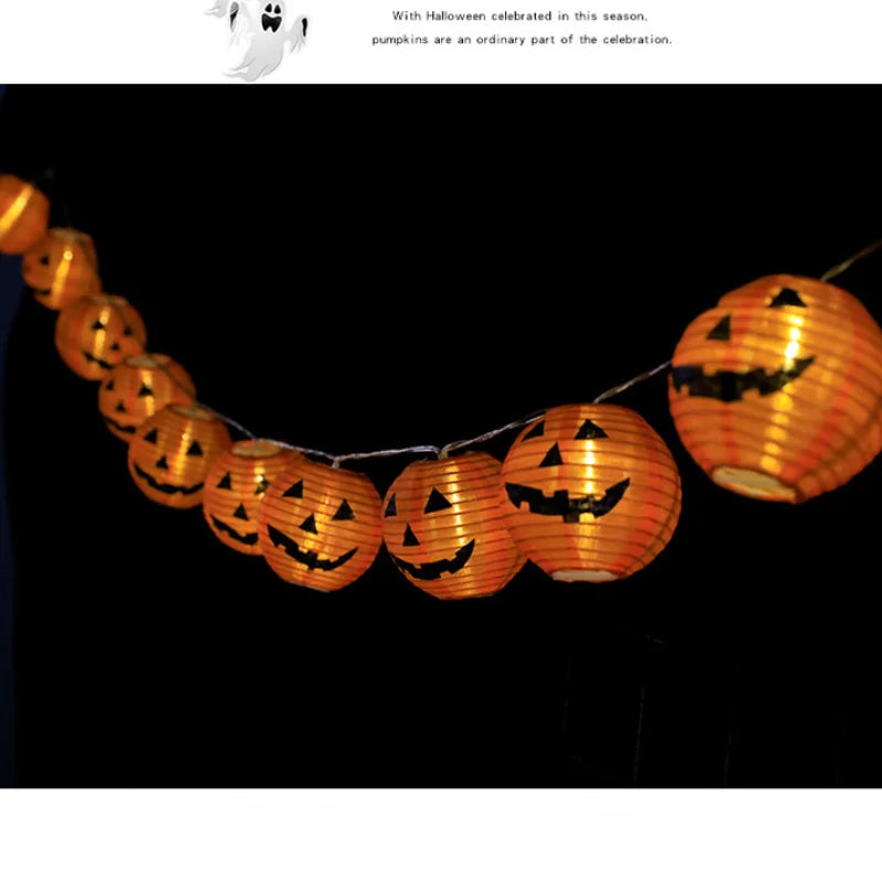 Halloween LED Light String Portable Pumpkin Ghost Skeleton Light New Product Home Bar Halloween Party Decoration Supplies  cute