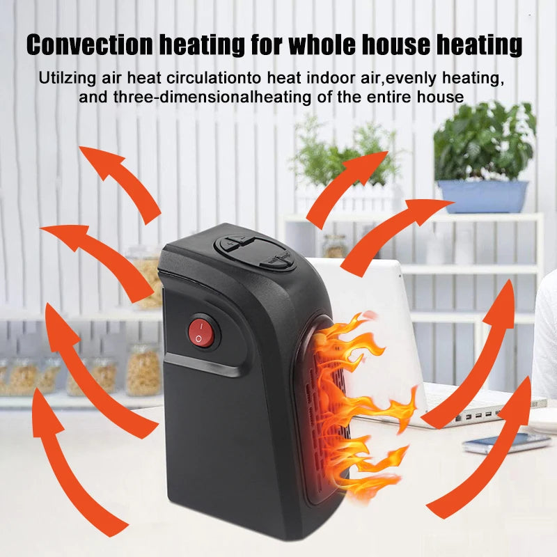 Portable Heater Electric Heater Plug In Wall Room Heater Home Appliance Heating Stove Mini Radiator Heater Fan Warmer Machine