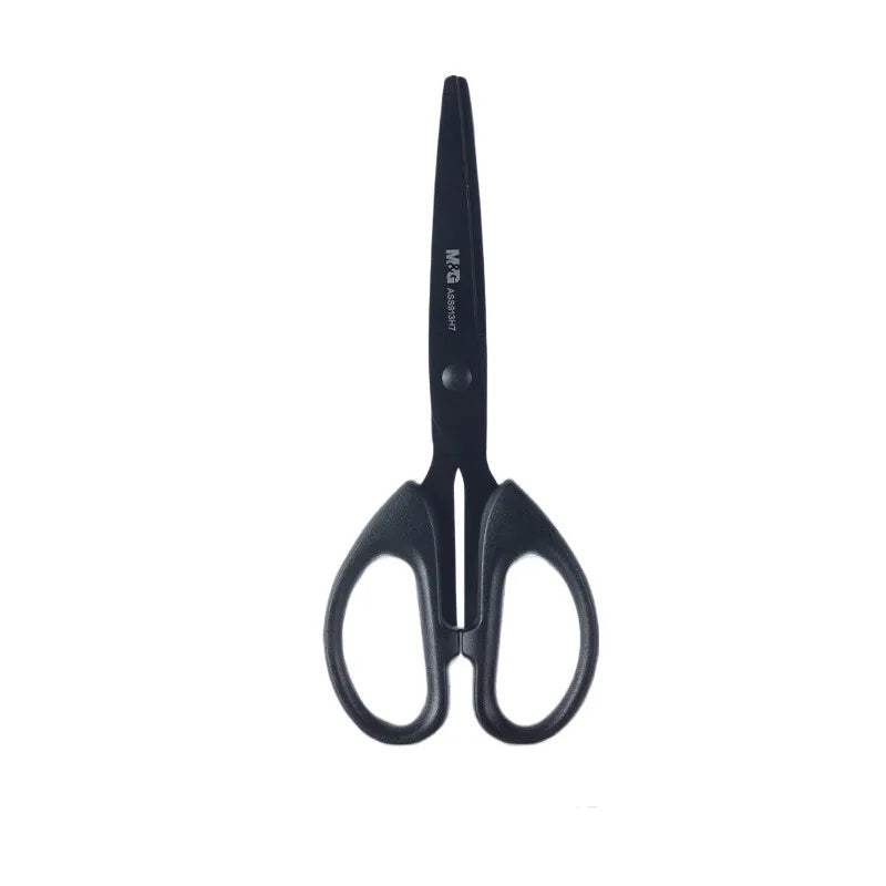 M&G 160mm Black Blade Scissors Wear-resistant Stainless Steel Blade Not Easy to Glue Household Manual Life Durable Scissors
