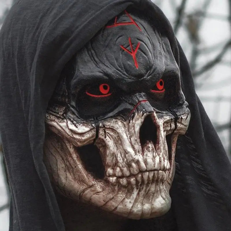 Halloween Scary Skull  Head Mask Cosplay Party Horrible Bloody Masks Carnival Adult Horror Costume Head Cover Latex Mask