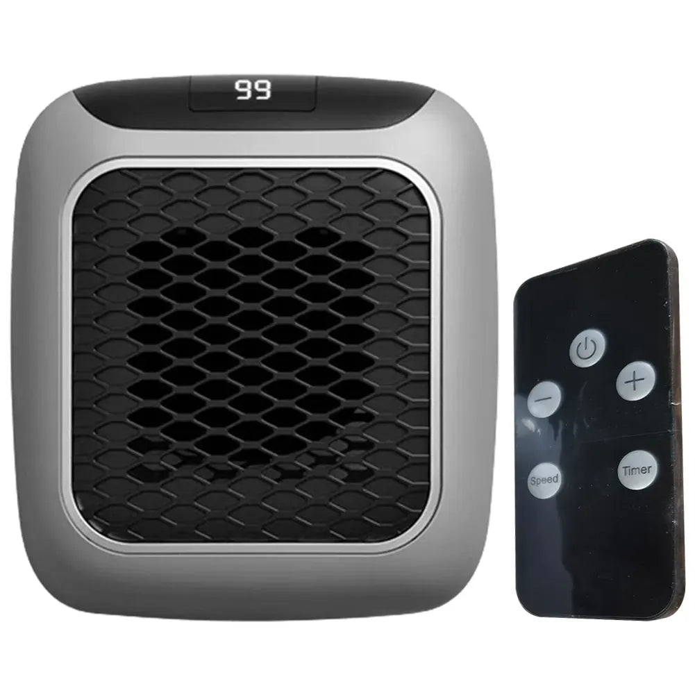 800W Mini Heater for Home Small Bathroom Heating Fans Wall Mounted PTC Ceramic Electric Heater with Remote Control Household