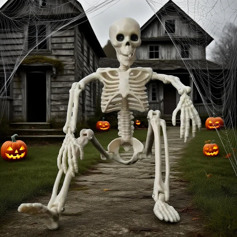 Halloween Human Skeleton 40CM Movable Skeleton, Human Skeleton Halloween Horror Decorations, Haunted House Horror Props