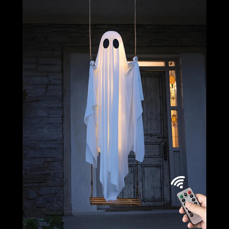Halloween Ghost Decoration Outdoor Large Hanging Swing Ghost Home Decoration Ghost House Bar Hanging Horror Prop Party Courtyard