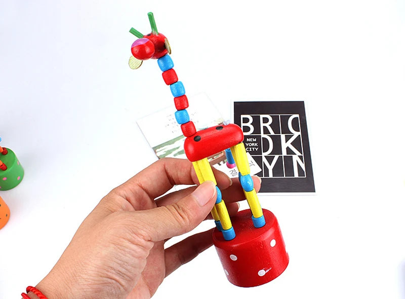 Montessori Toys Educational Wooden Toys for Children Early Learning Exercise Baby Fingers Flexible Materials Giraffe Toy Gifts