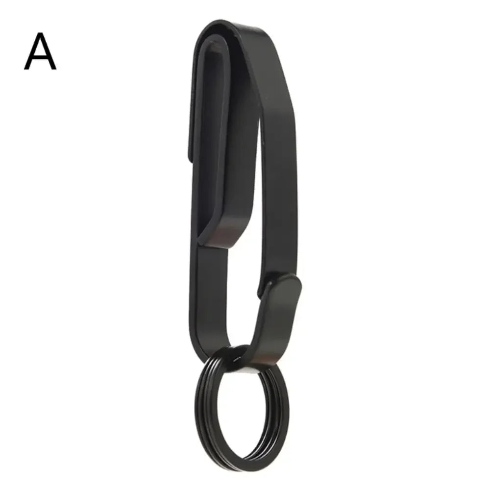 Fashion Men's Business Genuine Leather Belt Buckle Clip 2 Loops Key chain Key Ring Holder Men Apparel Accessories