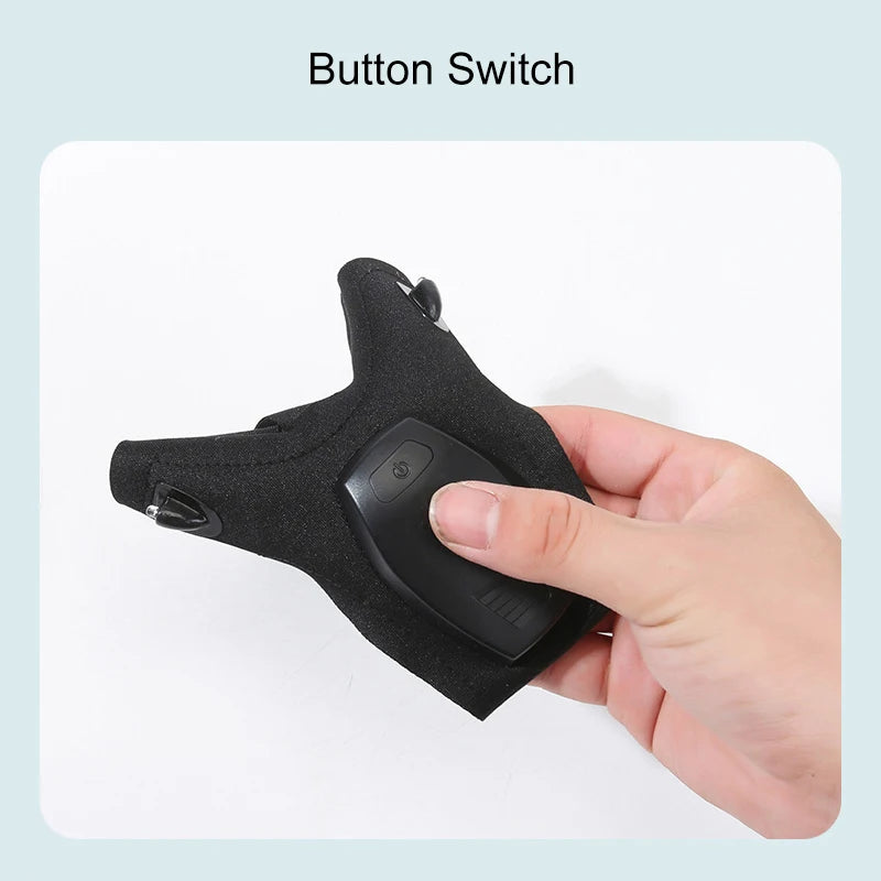 Rechargeable Led Flashlight Glove Gift for Dad Boyfriend Husband Lights Car Guy Cool Gadgets Tools for Fishing Camping Repair