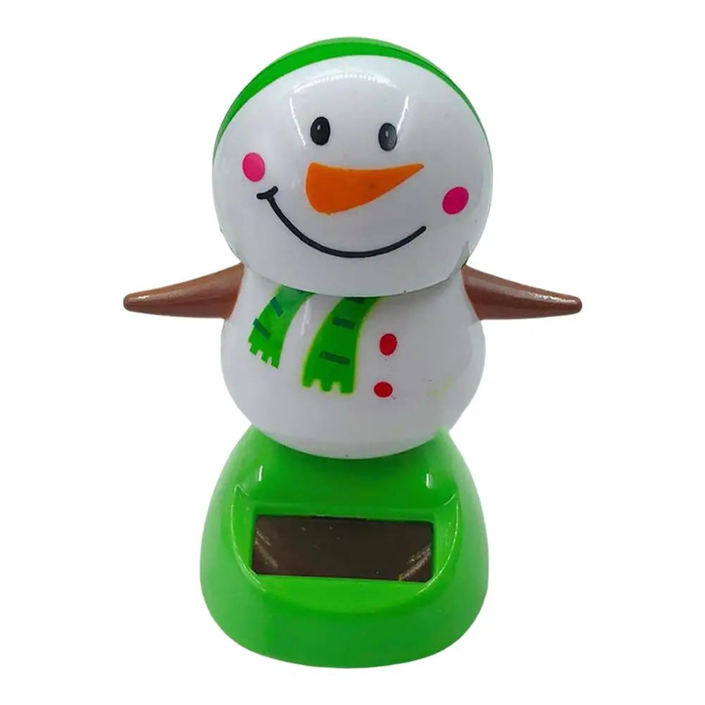 Christmas Car Decoration Solar Dancing Santa Claus Car Ornament Tree Elk Snowman Bobblehead Doll Merry Christmas Gift Accessory