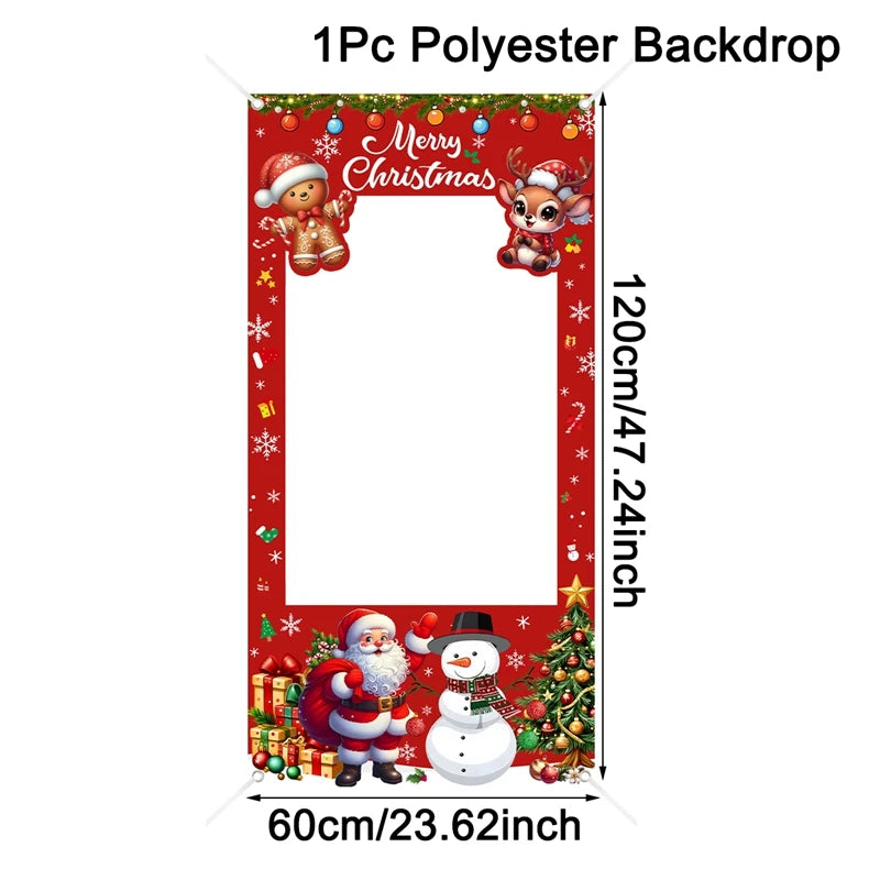 Christmas Photo Frame 2025 Merry Christmas Decorations for Home Navidad Cristmas Party Supplies Ornament Xmas Gift New Year 2026