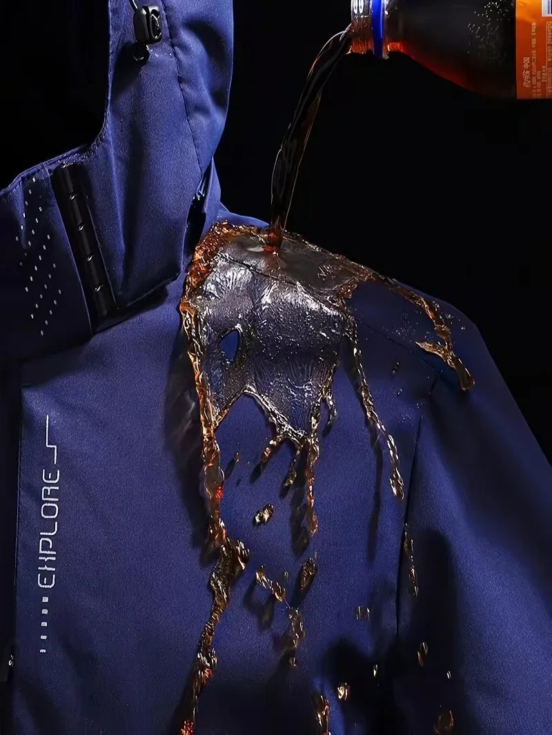 Honda Motorcycle Jacket Men's Hooded Windproof And Waterproof Coat With Detachable Hood And Zipper Shirt, Large Size Riding Suit