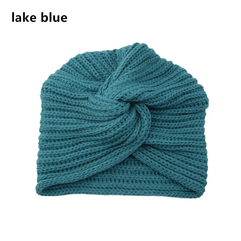Autumn Winter Knitted Hair Accessories Croceht Beanies Twist Headwrap Hat Ladies Turban Women Felt Hat Head Wrap Caps