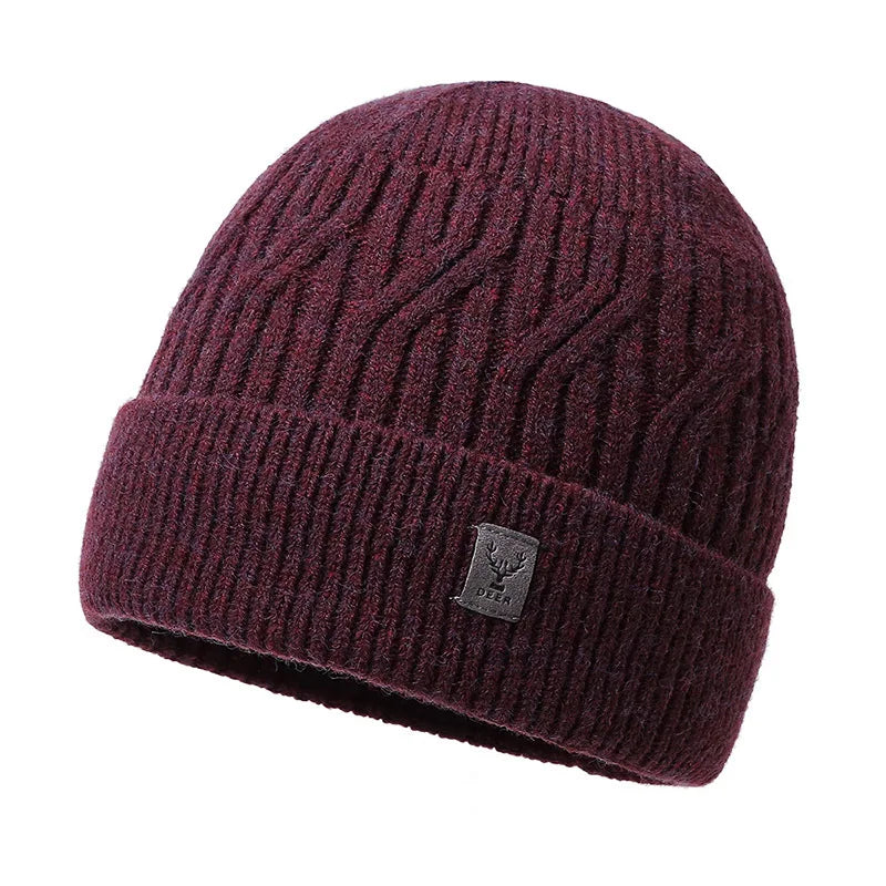 Winter Beanie for Men Women, Fleece Lined Beanie Soft Warm Knit Hat Ski Stocking Cuffed Cap