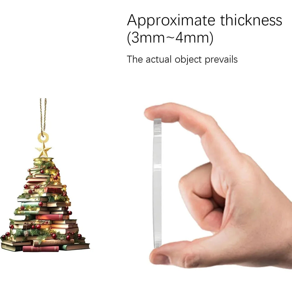 Christmas Tree Decorations Hanging Decorations Home Holiday Acrylic DIY Pendant Xmas Decor Ornament Navidad