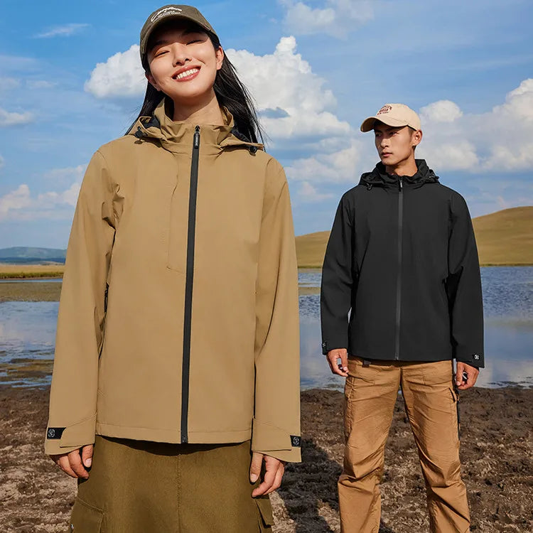 Man Jackets Mens Coats Man Trench Coat Autumn 2025 New Windproof Waterproof Hooded Outdoor Coat For Men And Women Couple