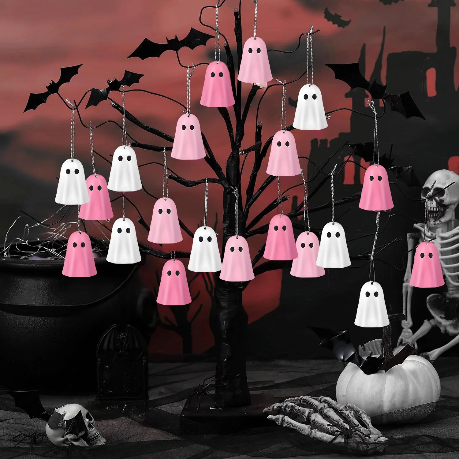 Halloween Hanging Ornaments Ghost Decoration Halloween Tree hang Ornaments paper Decor Halloween atmosphere decor party gifts