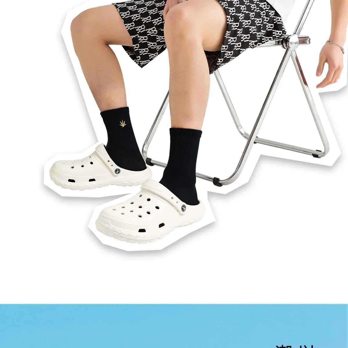 Women and Men's Hole Shoes Summer Non-Slip Outdoor Sandals Closed Toe Shit Feeling Beach Slippers Thick Bottom Soft Bottom