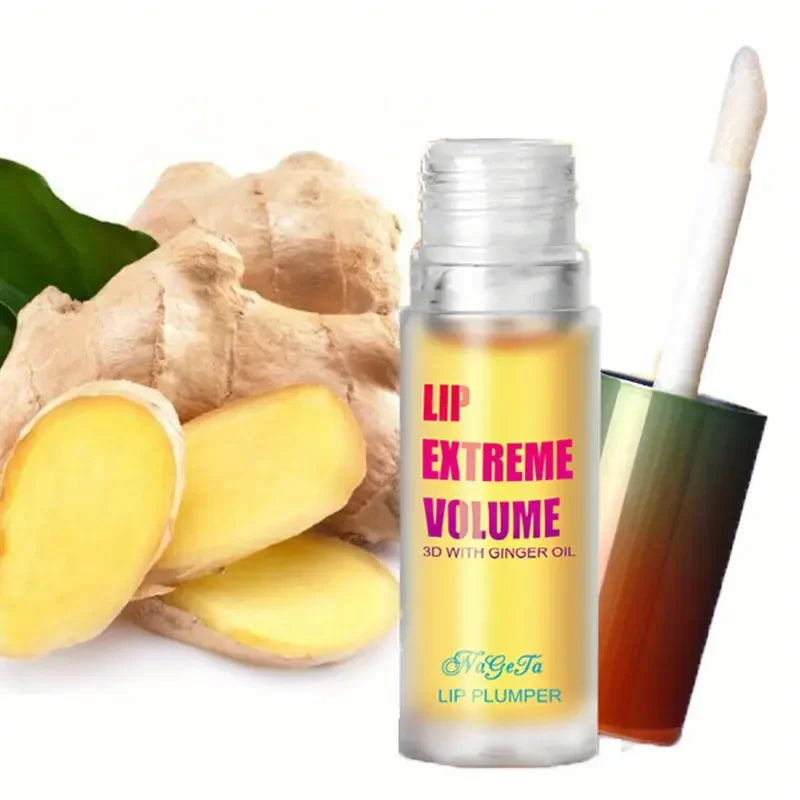 1/2Pcs Ginger And Mint Lip Plumper Oil Radiant,Plumping Lip Volumizing Serum for Smoother,Fuller Lips for Youthful and Sexy Look