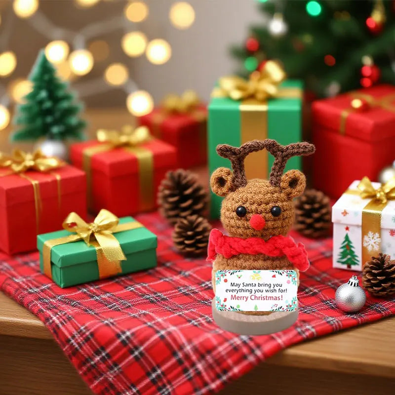 Christmas Ornaments Crochet Home Room Decoration Handmade Emotional Support Knitted Potato Home Decor Christmas Party Gift