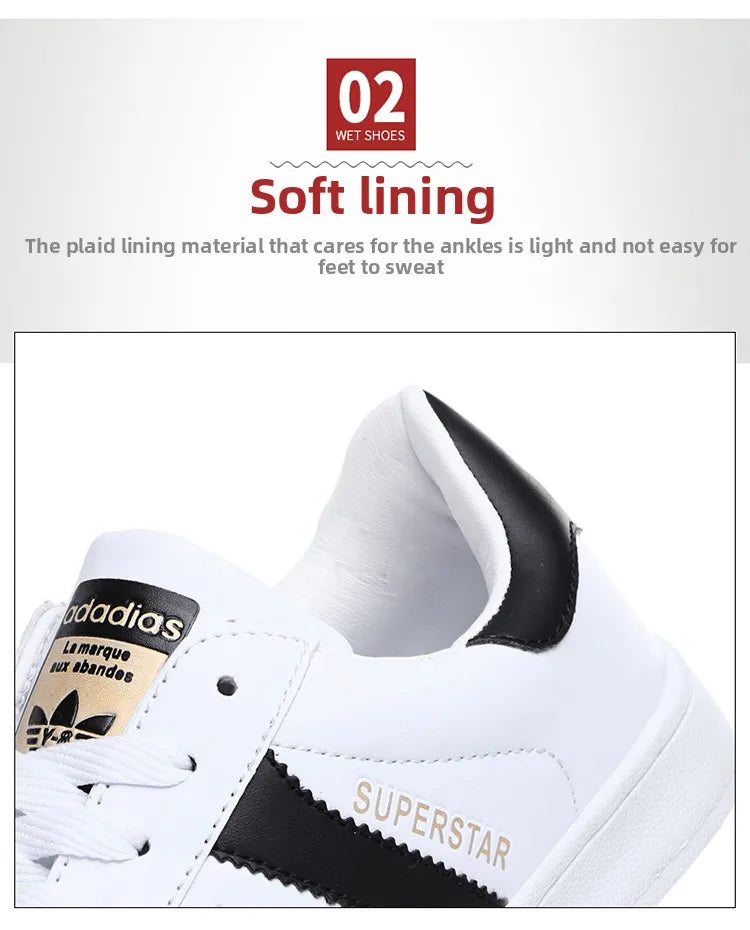 Couple Boardshoes Simple Basics Versatile Comfy Casual Light Walking Shoes New Hot Selling Men Women Student Little White Shoes