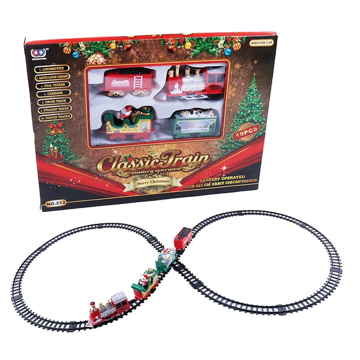 Christmas Train Toys Christmas Realistic Electric Train Set Toys Safe For Kids Gift And Party Home Xmas Tree Decoration