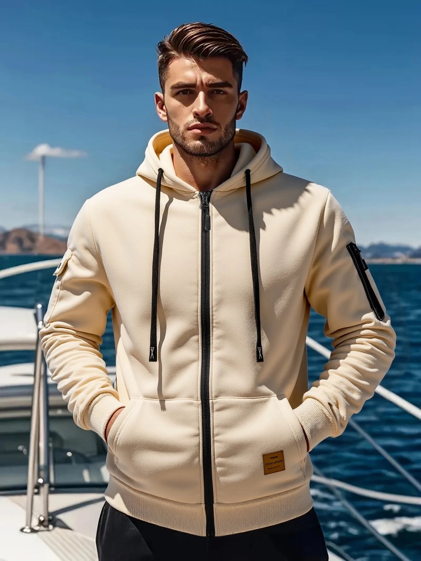 Outdoor Men's Jackets Coat with Hood Hiking Windproof Jacket Climbing Sport Casual  Jacket Streetwear Men's Winter Coat Clothing