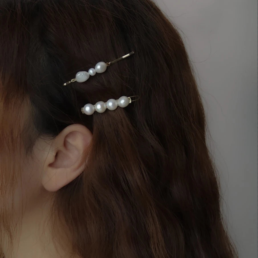 Hair Accessories for Girls Women Hairpins Clips Natural Baroque Freshwater Pearl Elegant Sweet Bridal Ornaments Wedding Gift