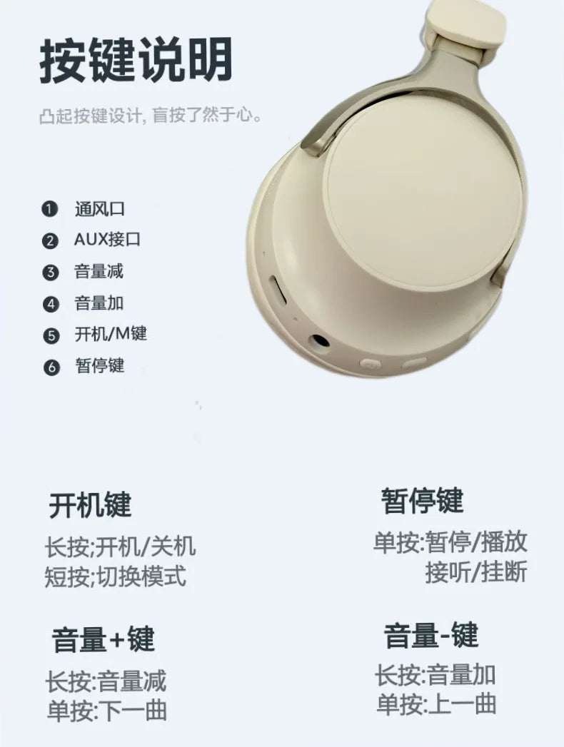 Head mounted Bluetooth earphones, wireless earphones with ultra long battery life, music, sports, and esports earphones