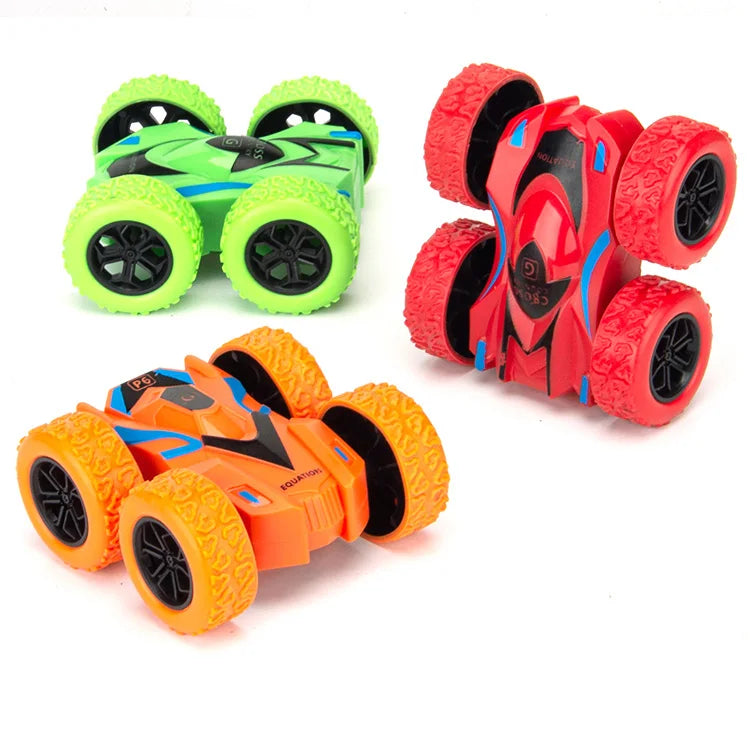 Mini Inertia Car Toys For Children Collision Automatic Turnover Double-Sided Running Car Toy Boys And Girls Fun Interactive Toys