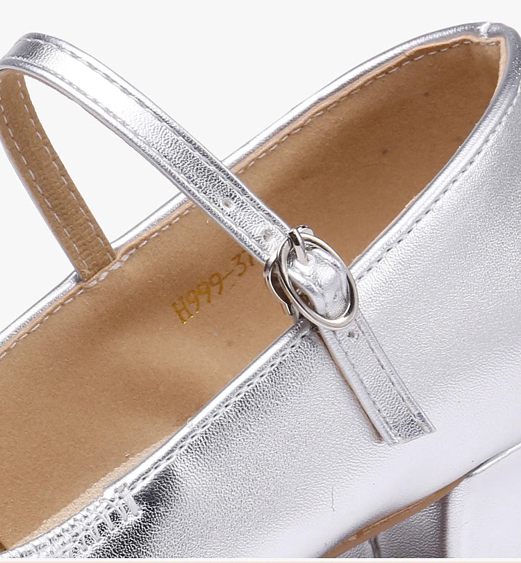 Dance Shoes for Woman Girls Ladies Latin Ballroom Modern Salsa Practise Dancing Shoes Closed Toe Square Dance Soft Rubber Sole