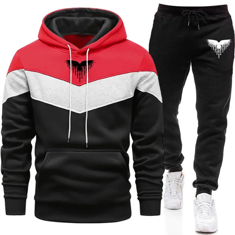 Men's Tracksuit Hoodie Sweatpants Urban Casual Fashion Sportswear Autumn Winter Home Outdoor Comfort Warm Outfit