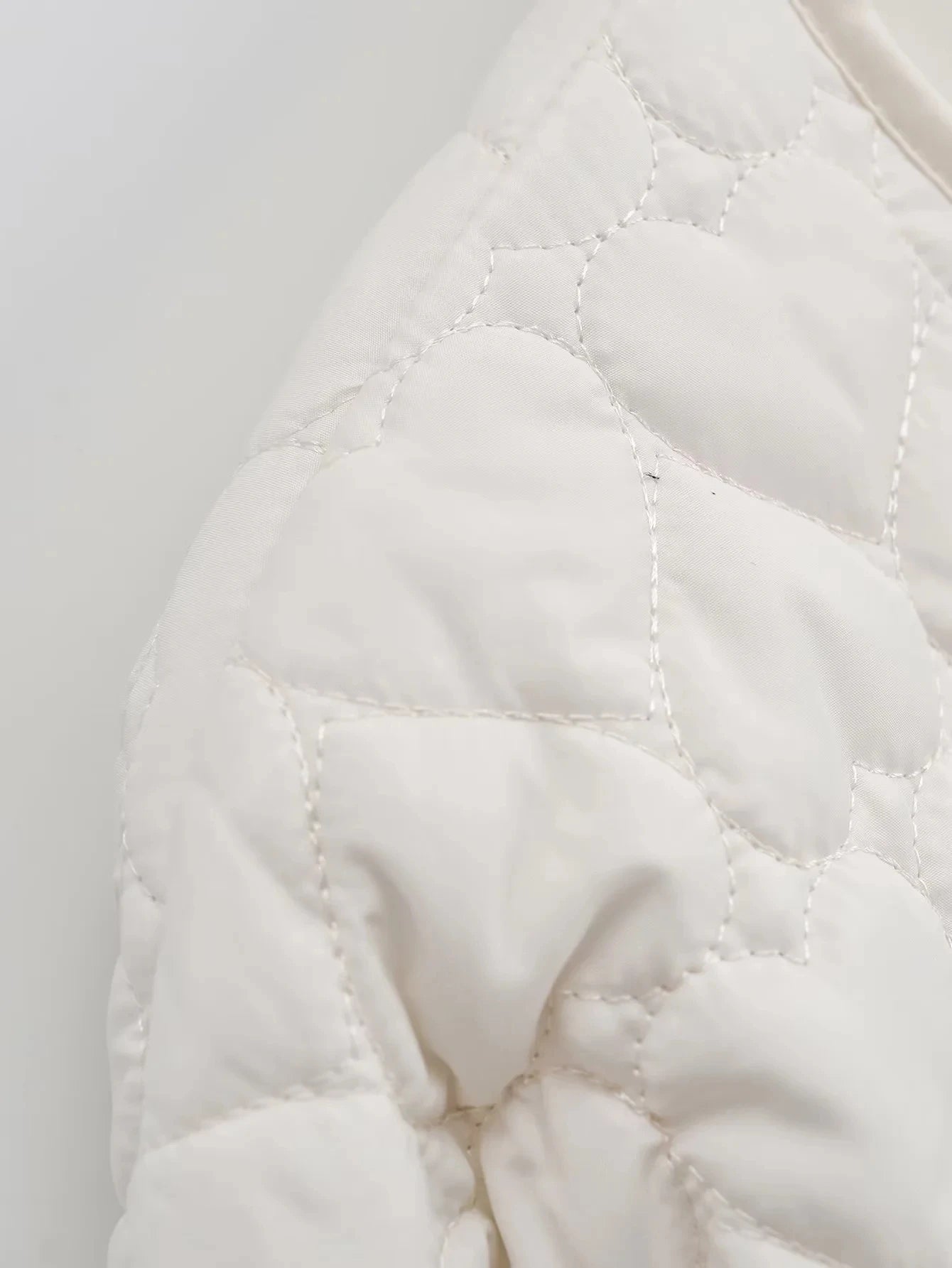 Women Heart Padded Jackets Autumn Winter Long Sleeve Round Neck Coats Solid Color Outerwear Female Warm Parkas Chic Streetwear