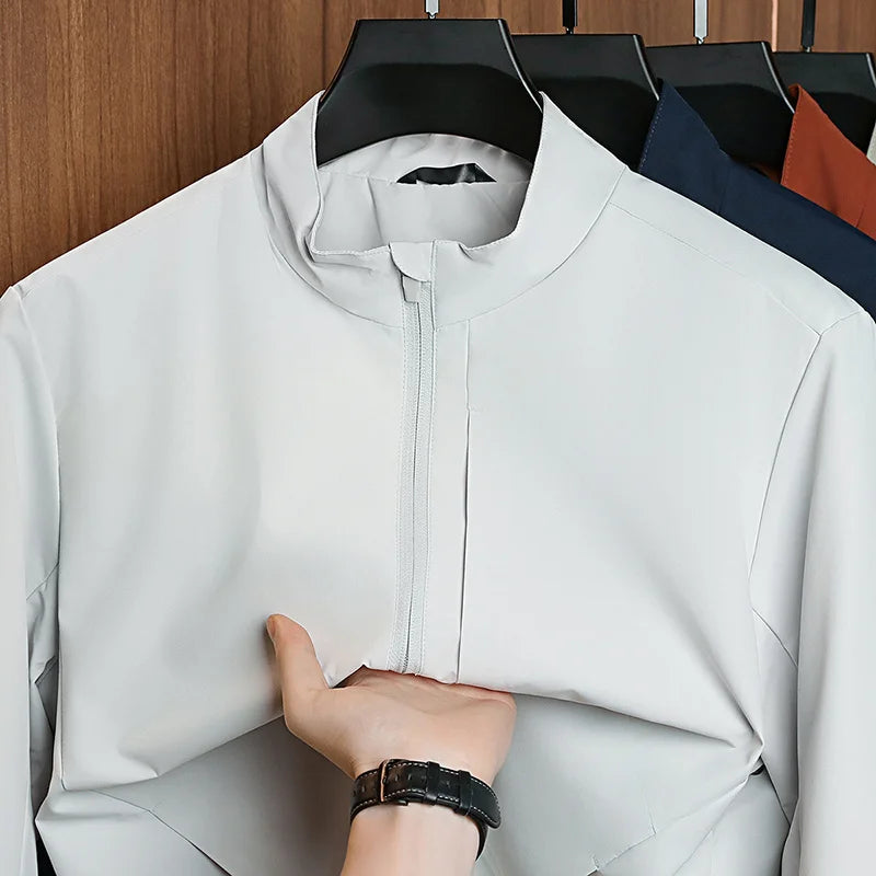 New Men's Casual Jacket Casual and Fashionable Windbreaker Waterproof and Versatile Outdoor Jacket