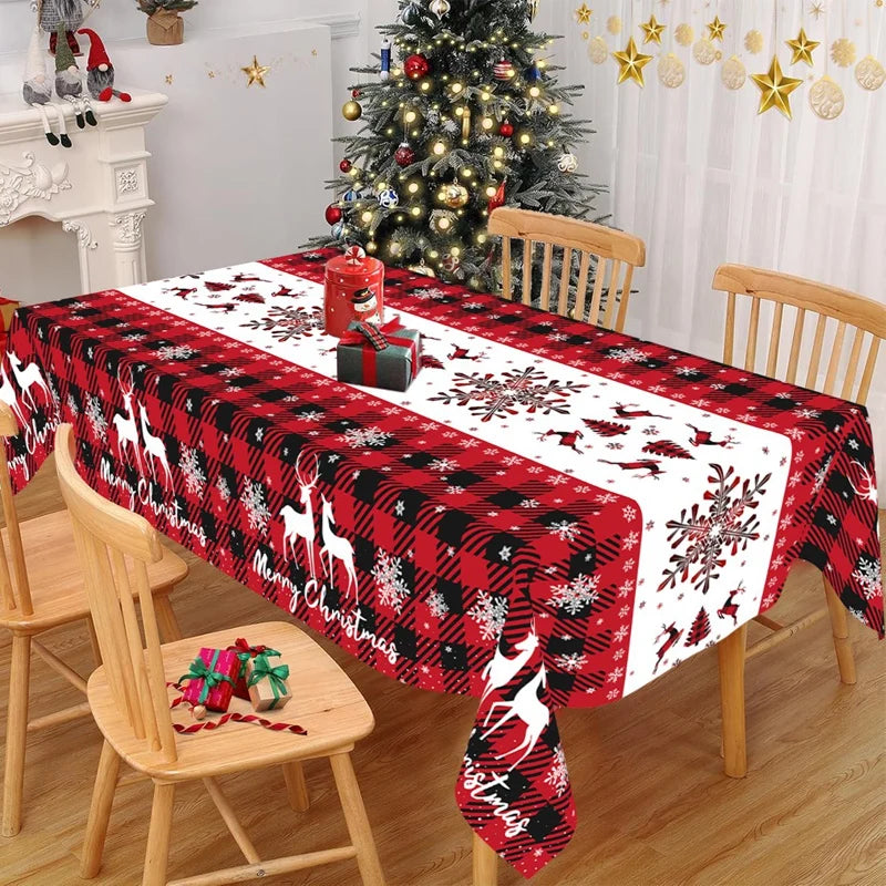 Christmas PE Tablecloth Merry Christmas Decoration For Home 2025 Navidad Kerst Xmas Decor Noel Kerst Happy New Year Gift 2026