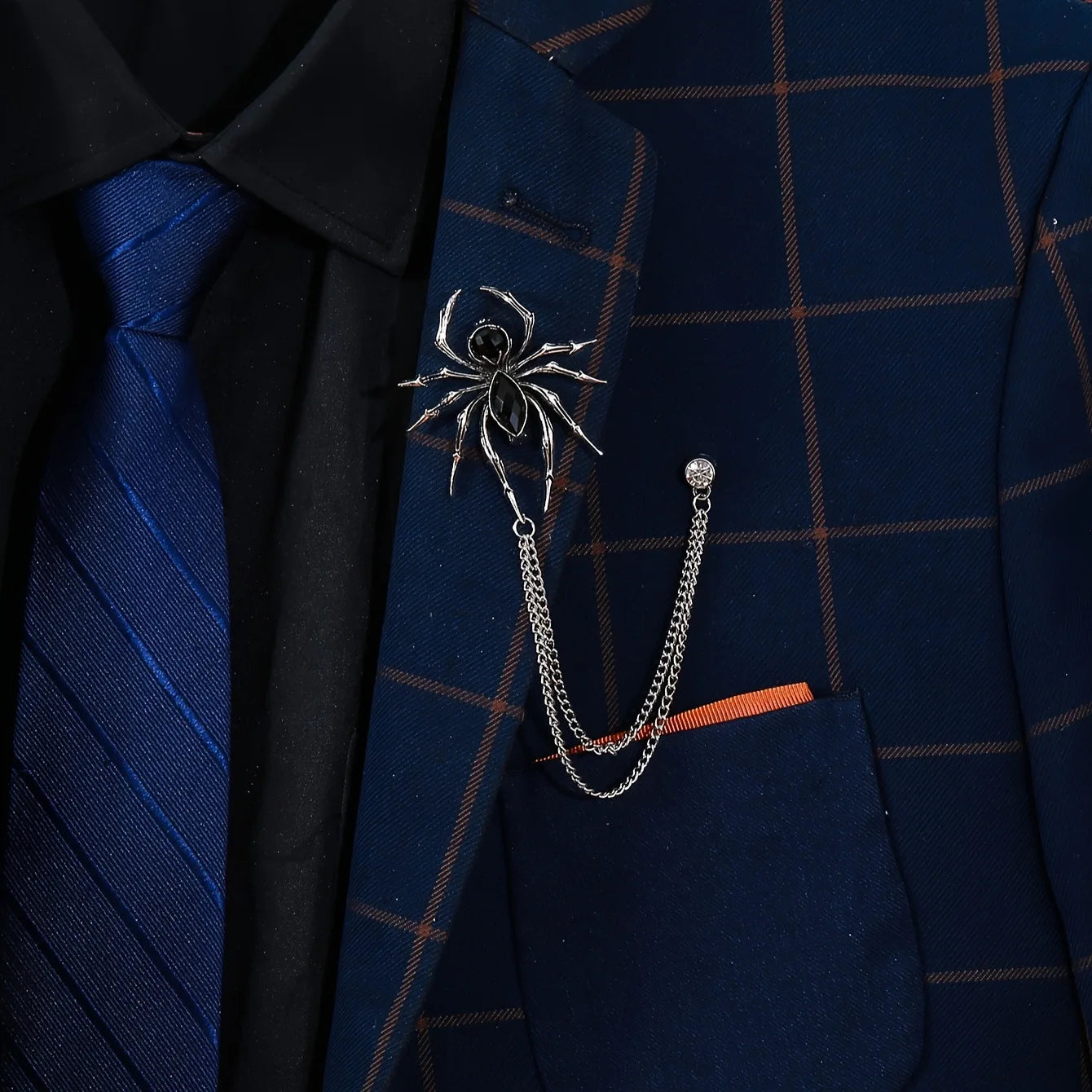 New men's personalized suit accessories brooch, European and American fashion versatile, animal shaped, niche spider